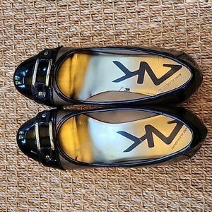 ANNE KLEIN SPORT round toe ballet shoes.  Slight wedge.  Size is 9.
